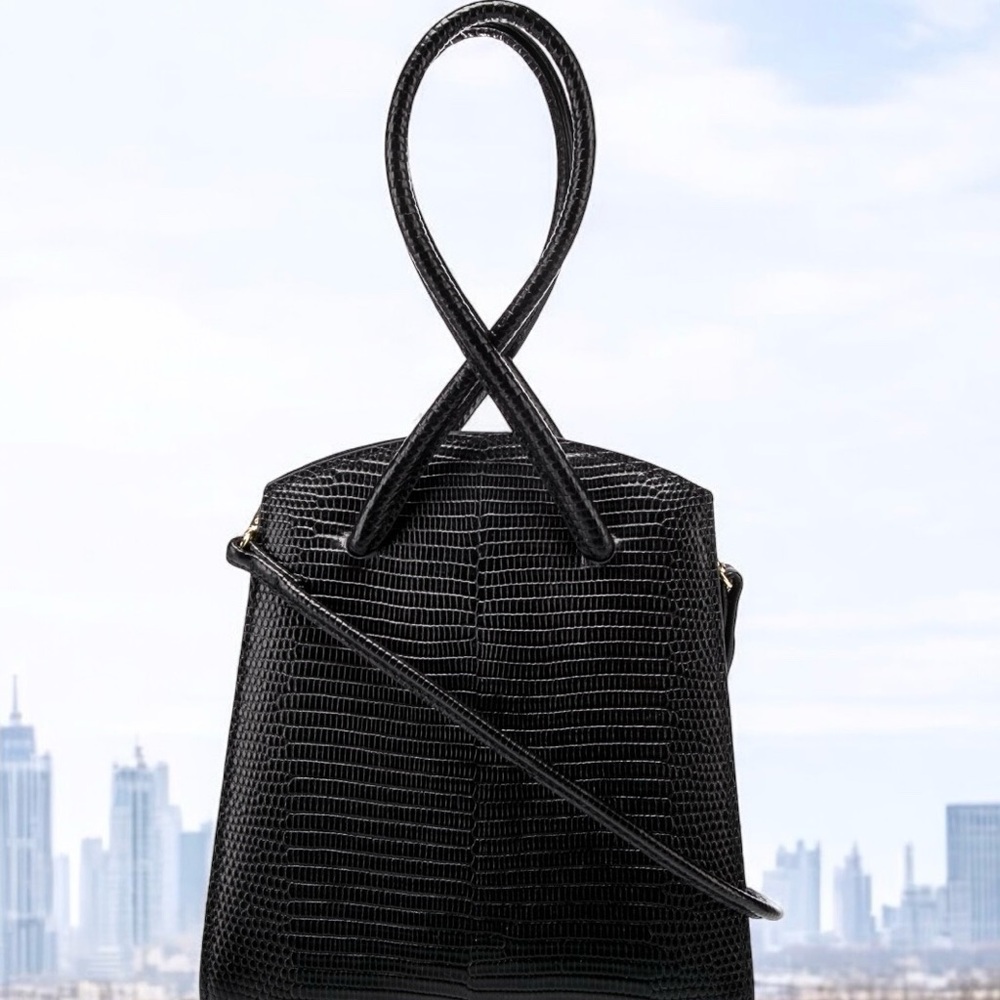 Little Liffner Elegant Black Textured Women's Bag